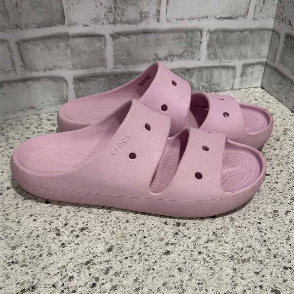 CROCS Light Pink Women's Slide Sandals